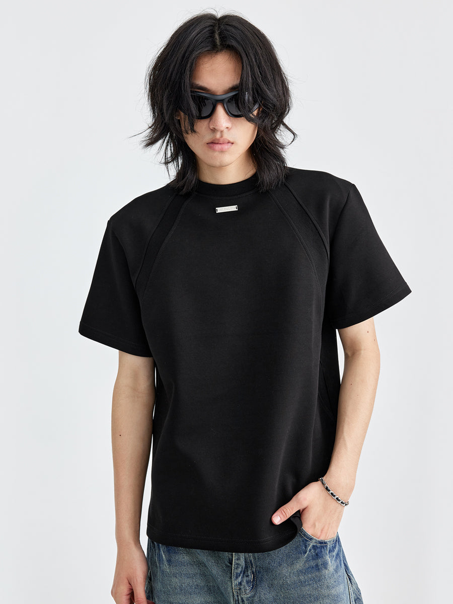 (NMK) boxy toned heavy space cotton short-sleeved Tee