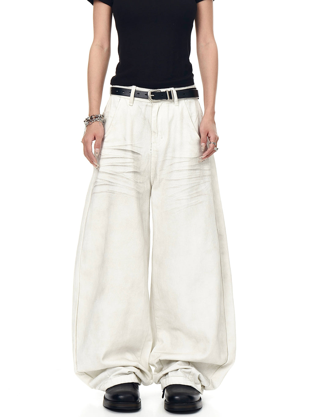 BLACKLISTS High Street Dirty Old Cat Beard Scimitar Jeans