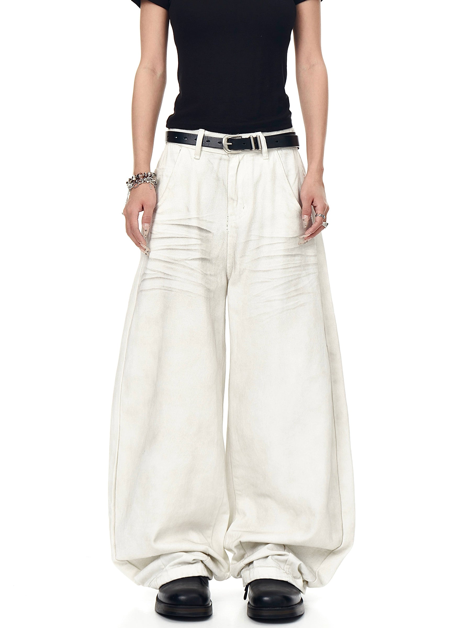 BLACKLISTS High Street Dirty Old Cat Beard Scimitar Jeans