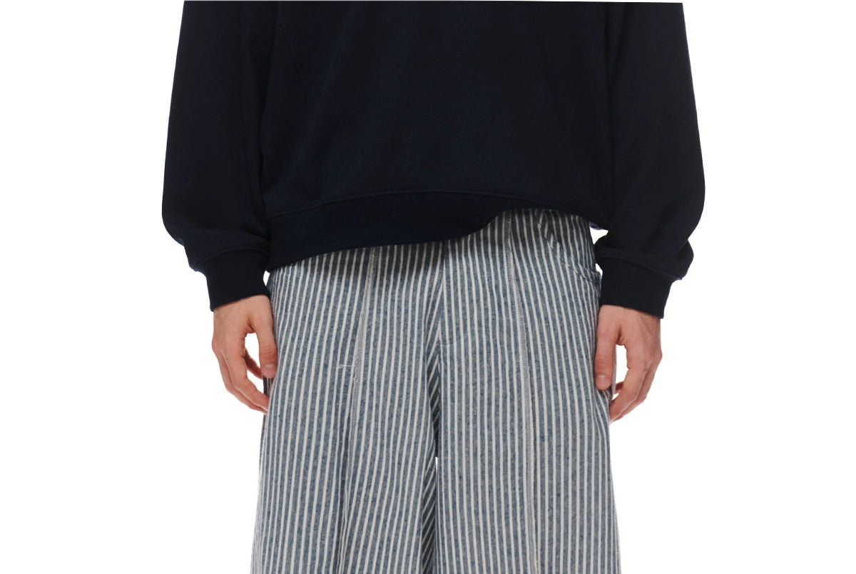 Loopsoon Vintage Striped Casual Versatile Straight Wide Leg Pants