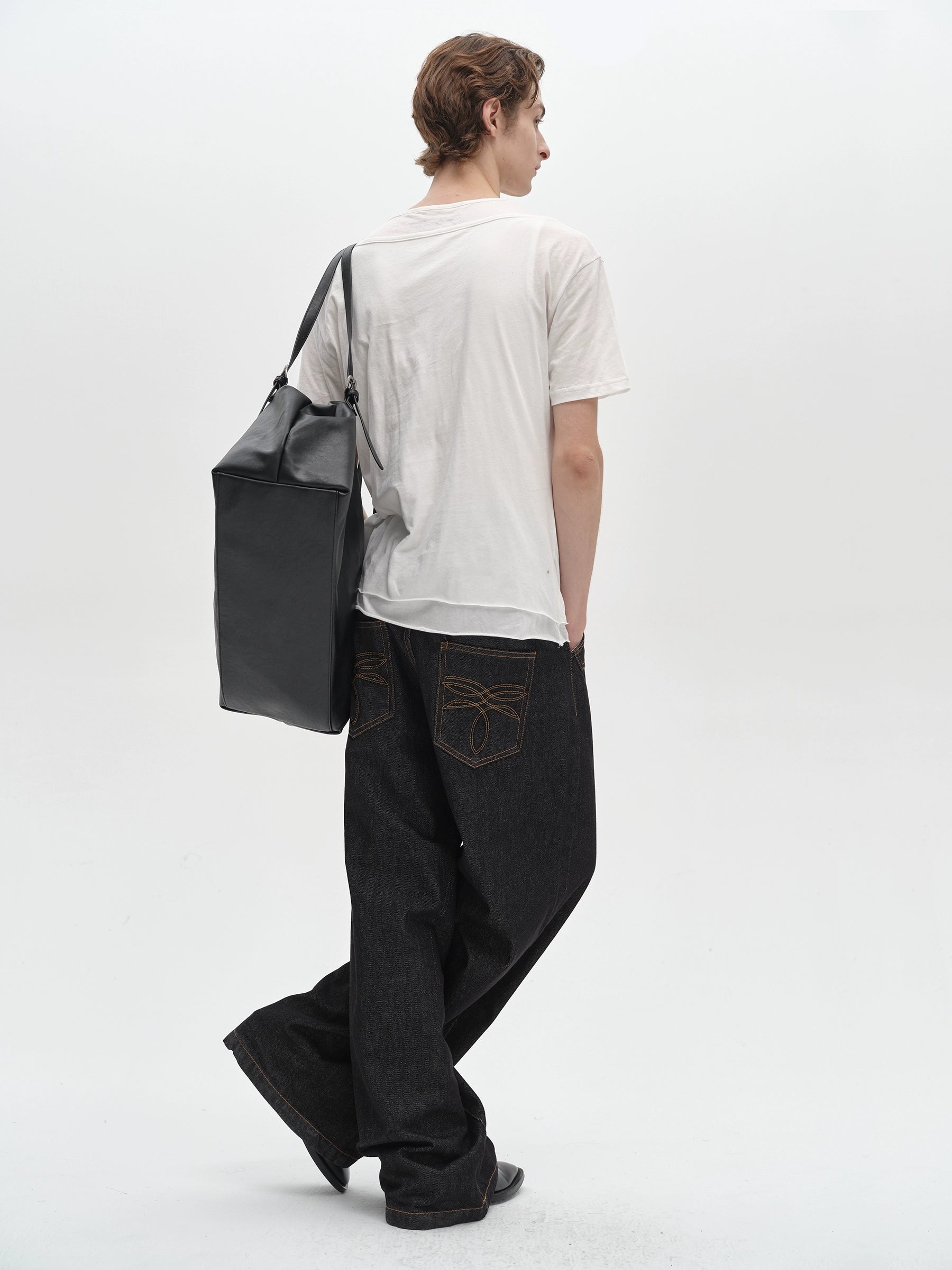 POH Butterfly Bag Embroidered Straight Loose Jeans