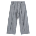 Loopsoon Vintage Striped Casual Versatile Straight Wide Leg Pants