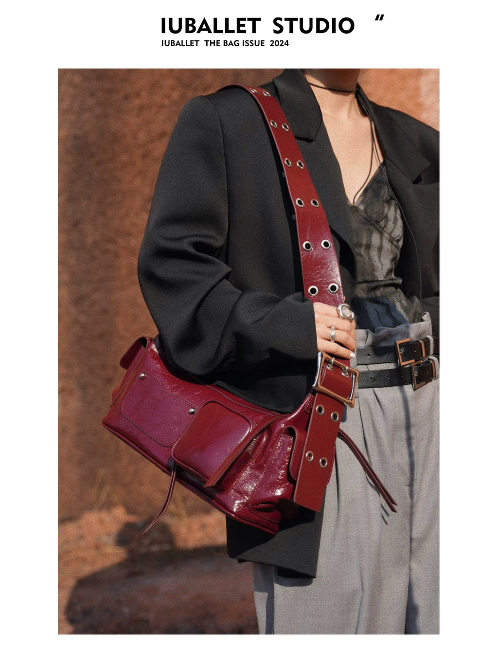 IUBALLET Leather Shoulder Messenger Bag