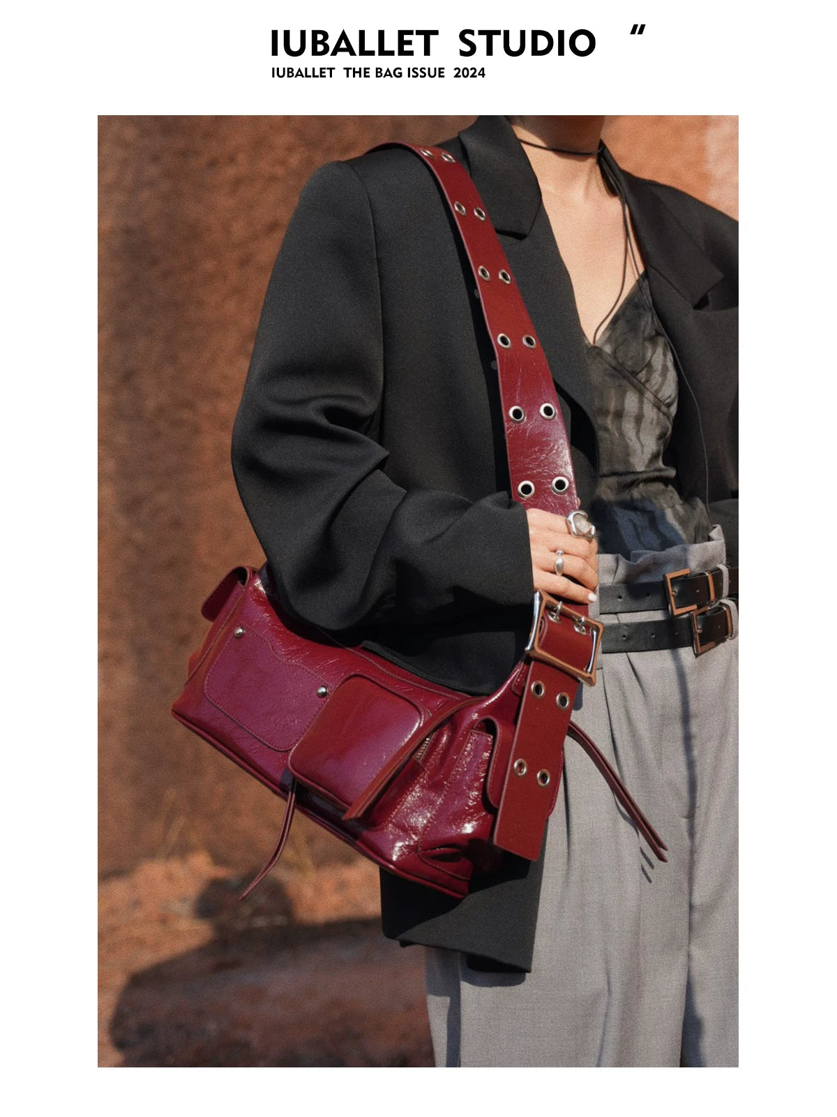 IUBALLET Leather Shoulder Messenger Bag