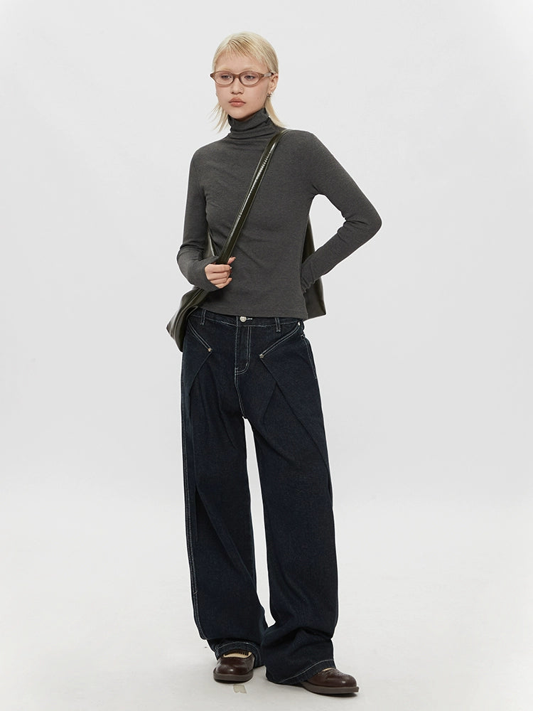 AIRHOOD Semi-turtleneck Versatile Long Sleeves