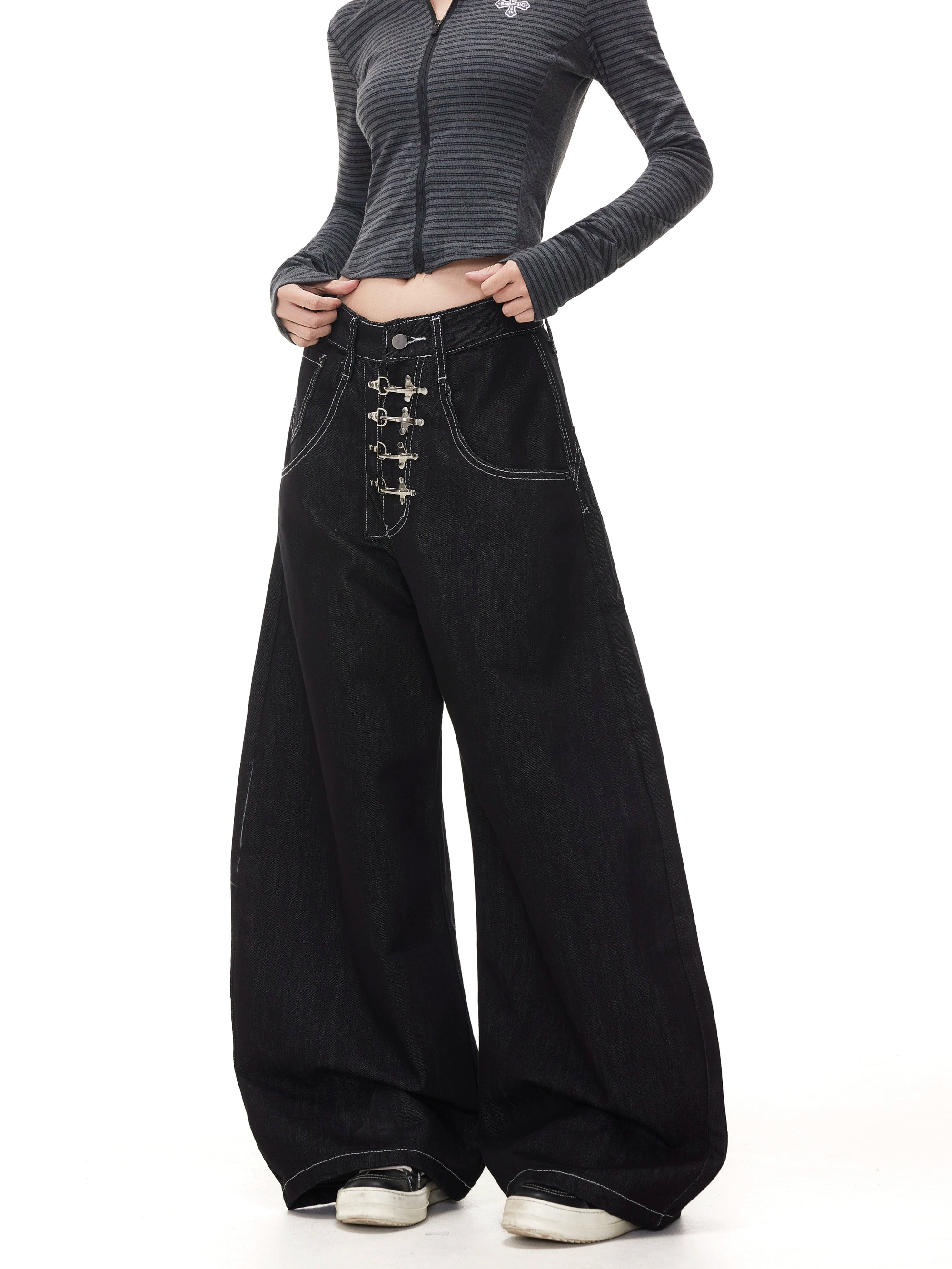 BTSG Profile Scimitar Wide-leg Jeans