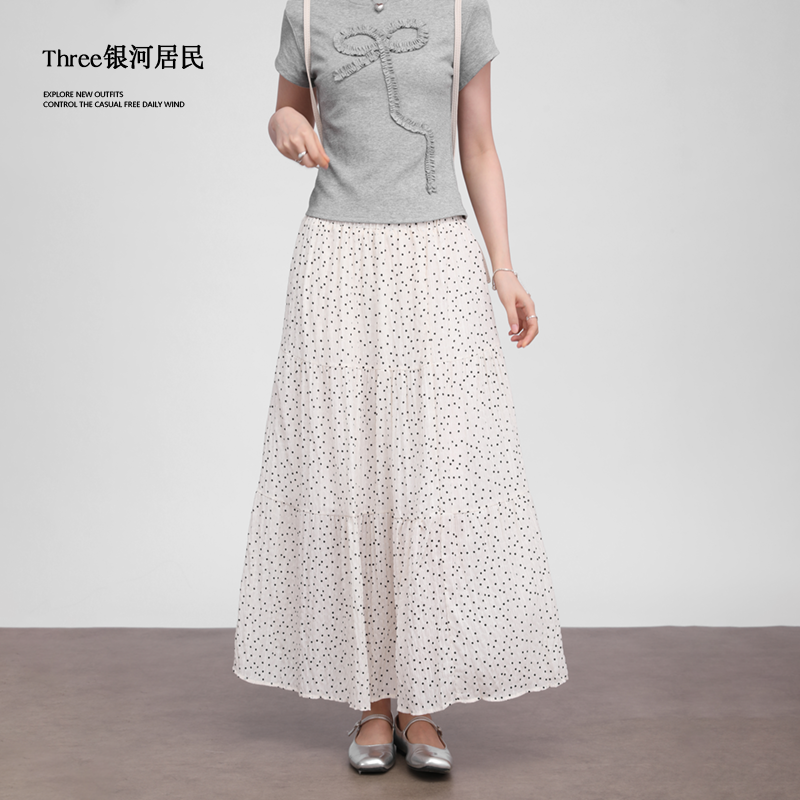 Three High Waist Polka Dot Skirts