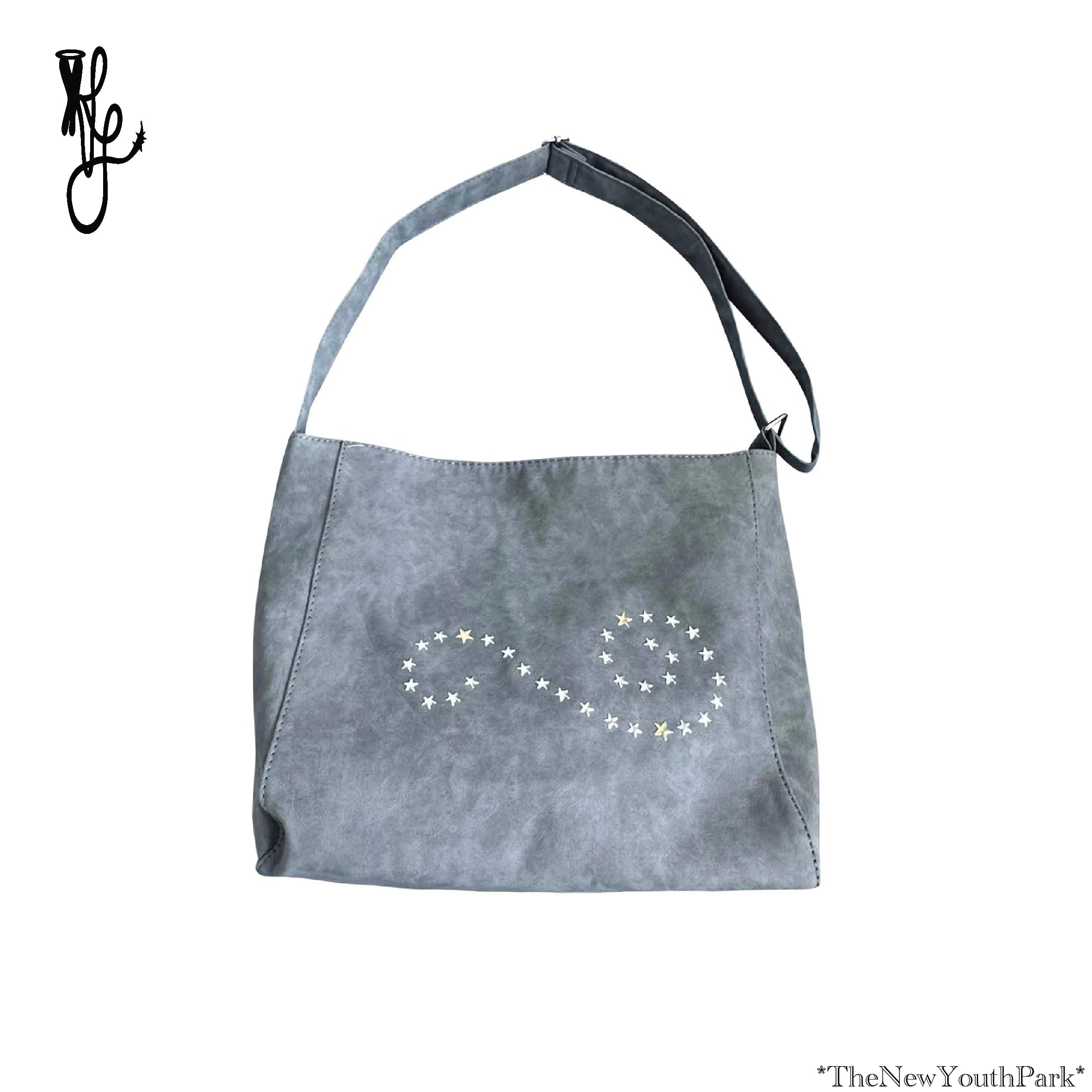 TheNewYouthPark Pentagram Imported Hot Diamond Suede Adjustable Crossbody Bag