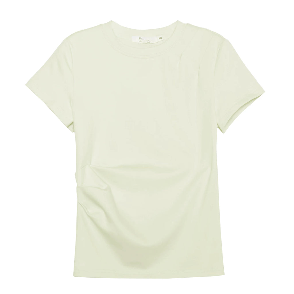 XUJING Crew Neck Shoulder Versatile Skinny Tee