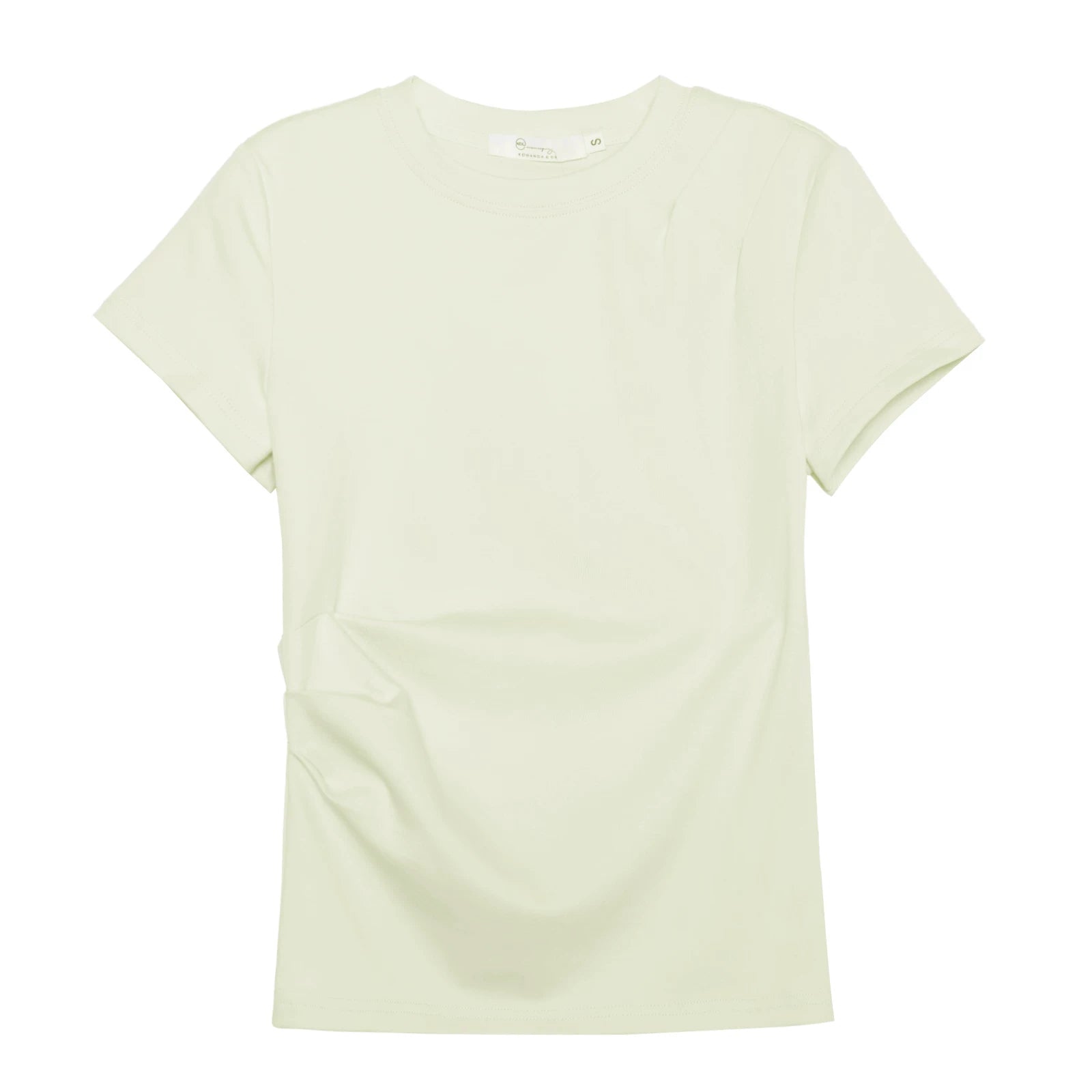 XUJING Crew Neck Shoulder Versatile Skinny Tee