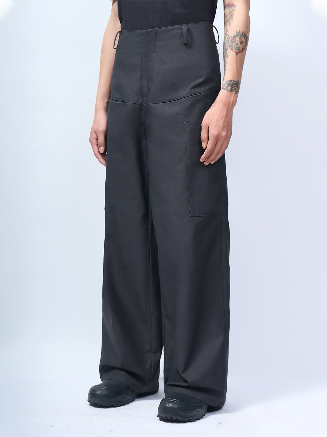 ETHEREAL PRODUCTION Wide Leg Casual Pocket Waist Overalls