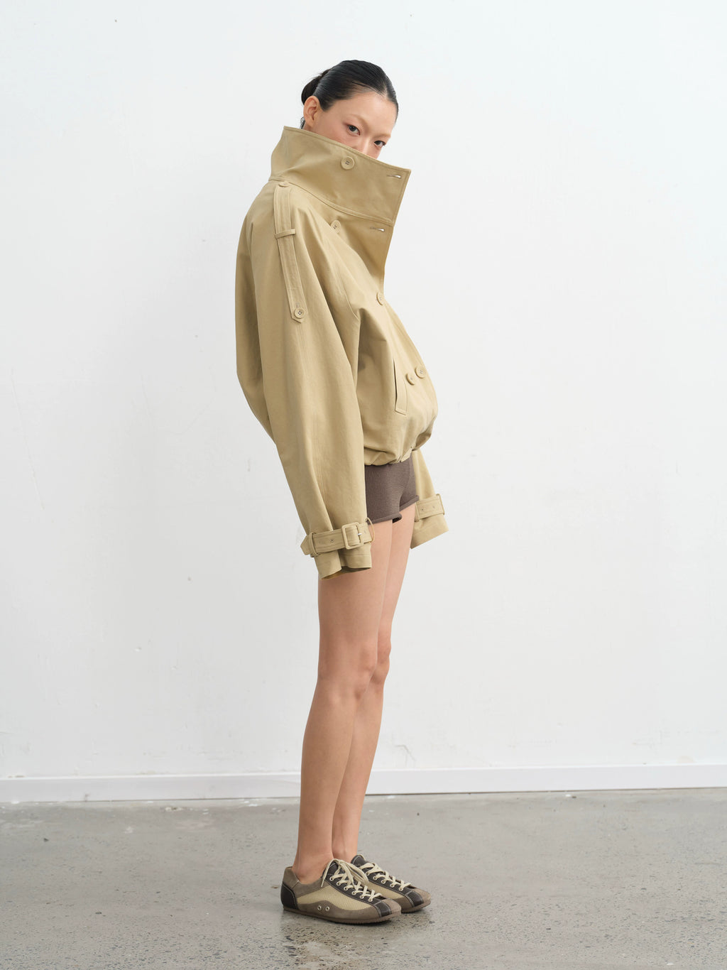 LINY LIBERTY Classic British Short Trench Coat