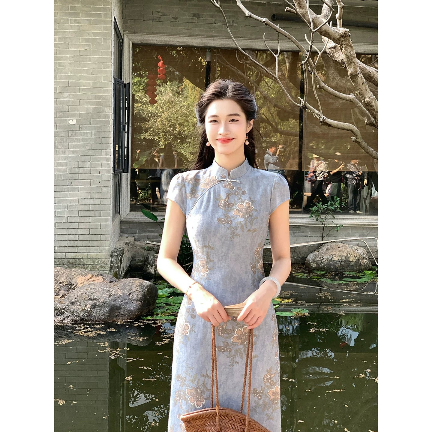 ZIHE Waist Cheongsam Dress