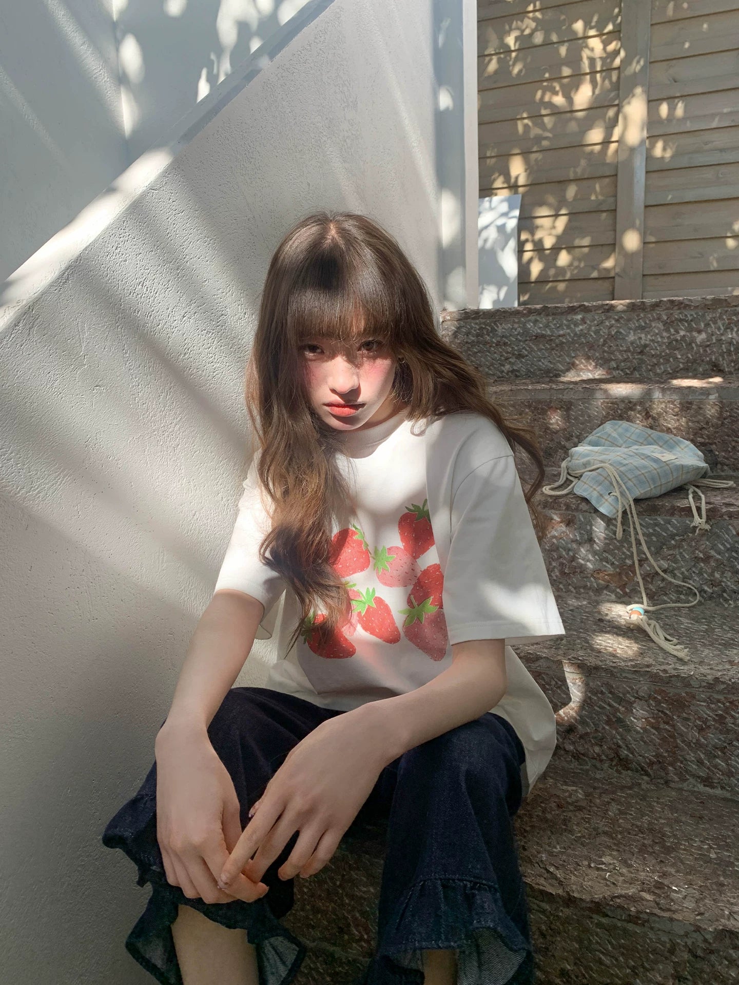 KANO Fresh Strawberry Digital Printing Casual Tee