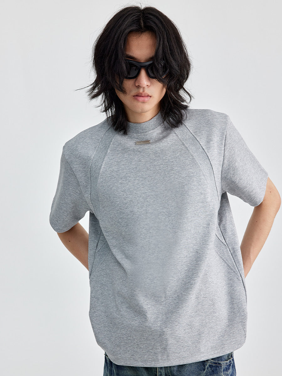 (NMK) boxy toned heavy space cotton short-sleeved Tee