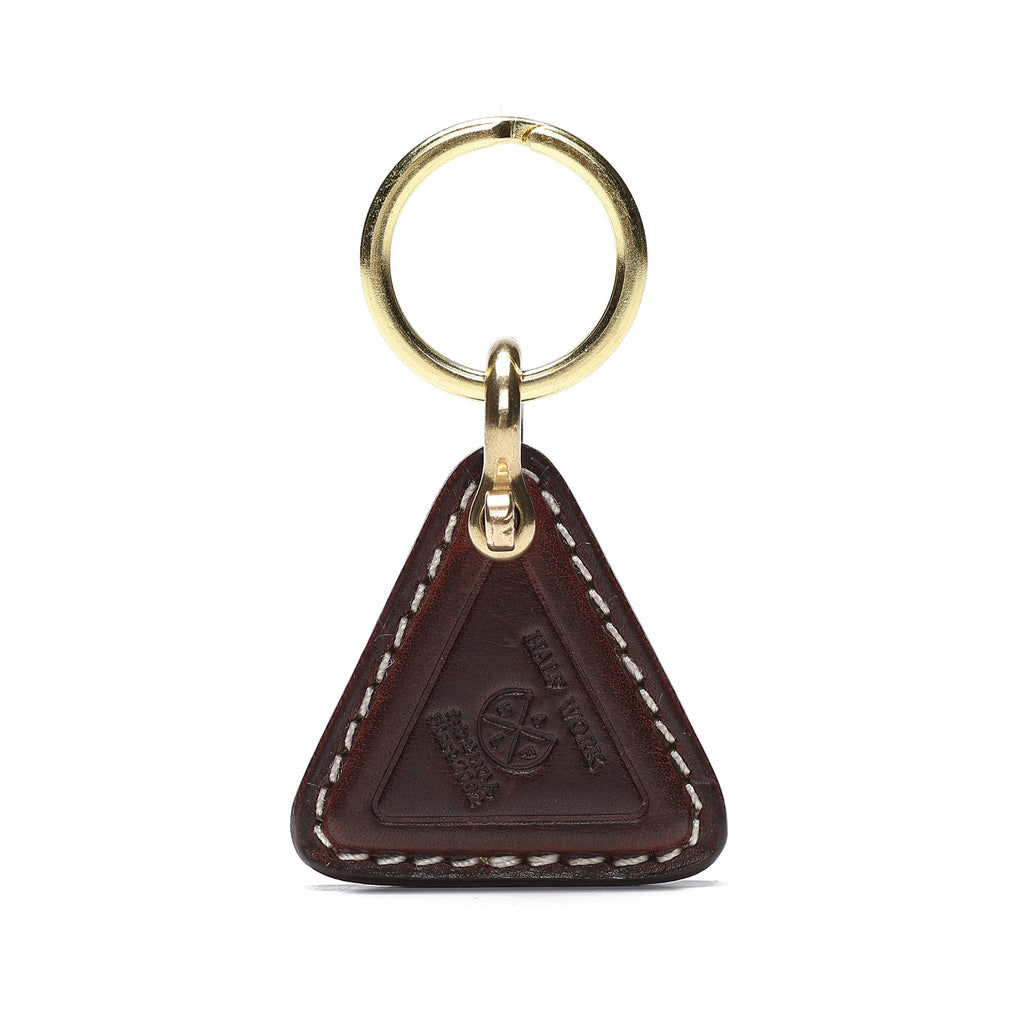 HALF WORK handmade keychain pendant pure copper car motorcycle keychain cowhide pendant exquisite leather