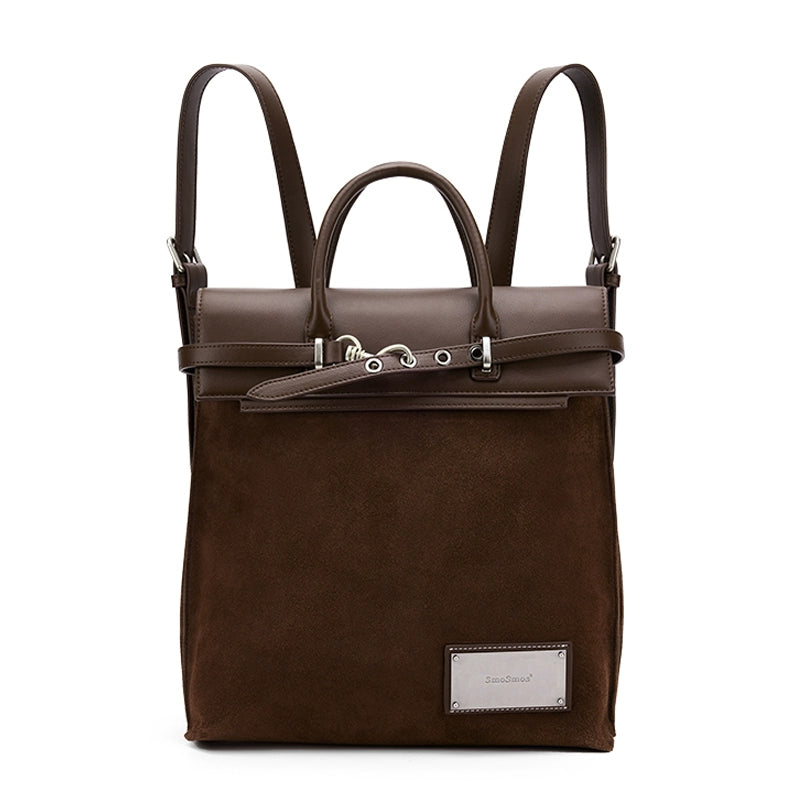 SmoSmos Suede Commuter Backpack