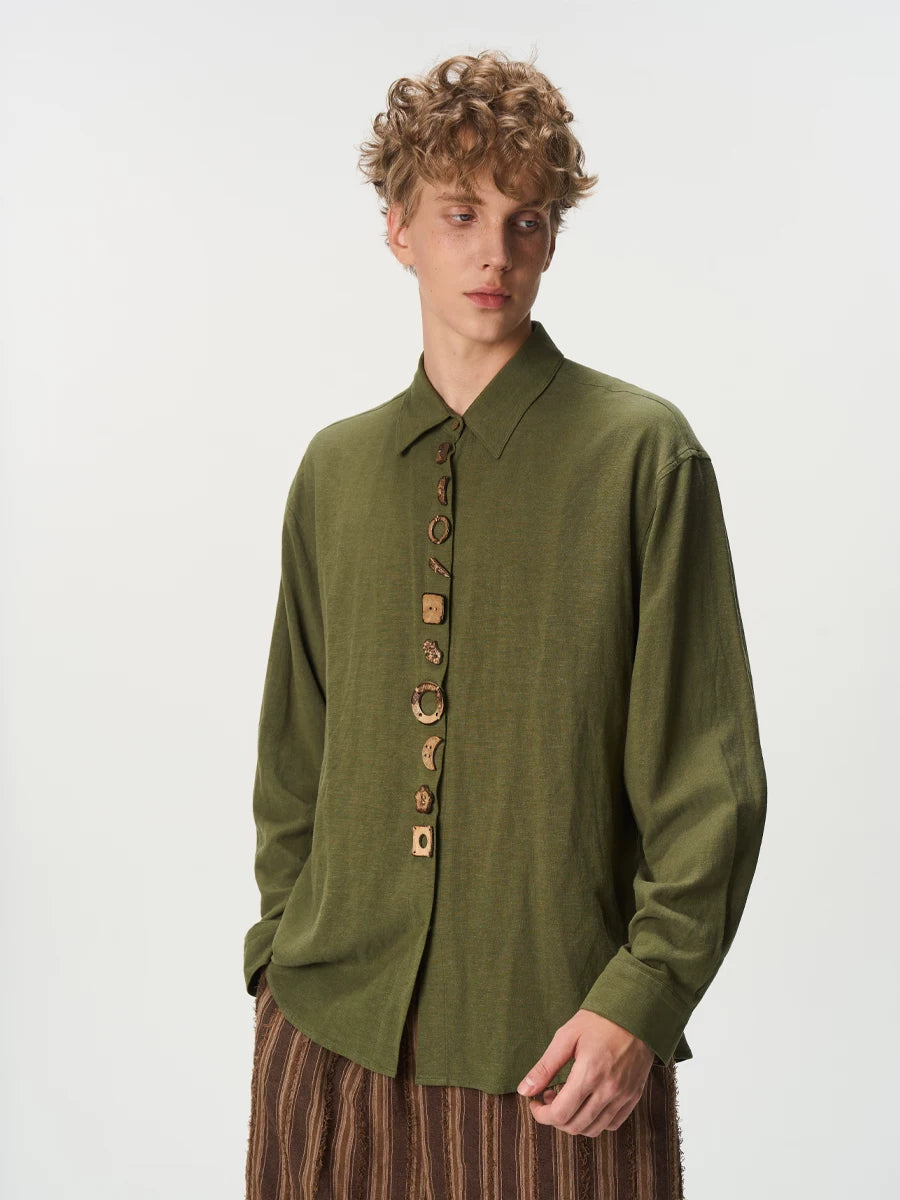 CNEW Vintage Casual Long Sleeve Shirt