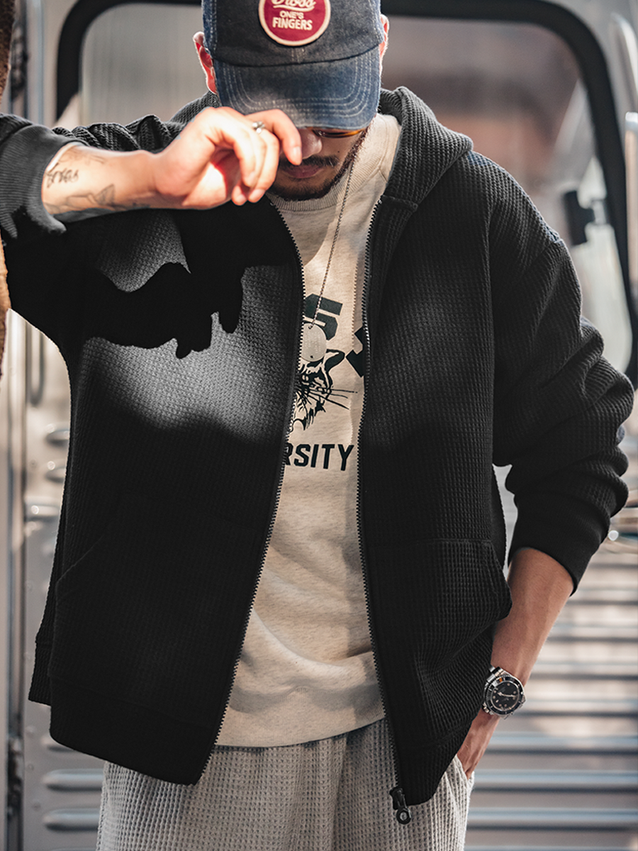 Madden Vintage Waffle Knitted Jacket