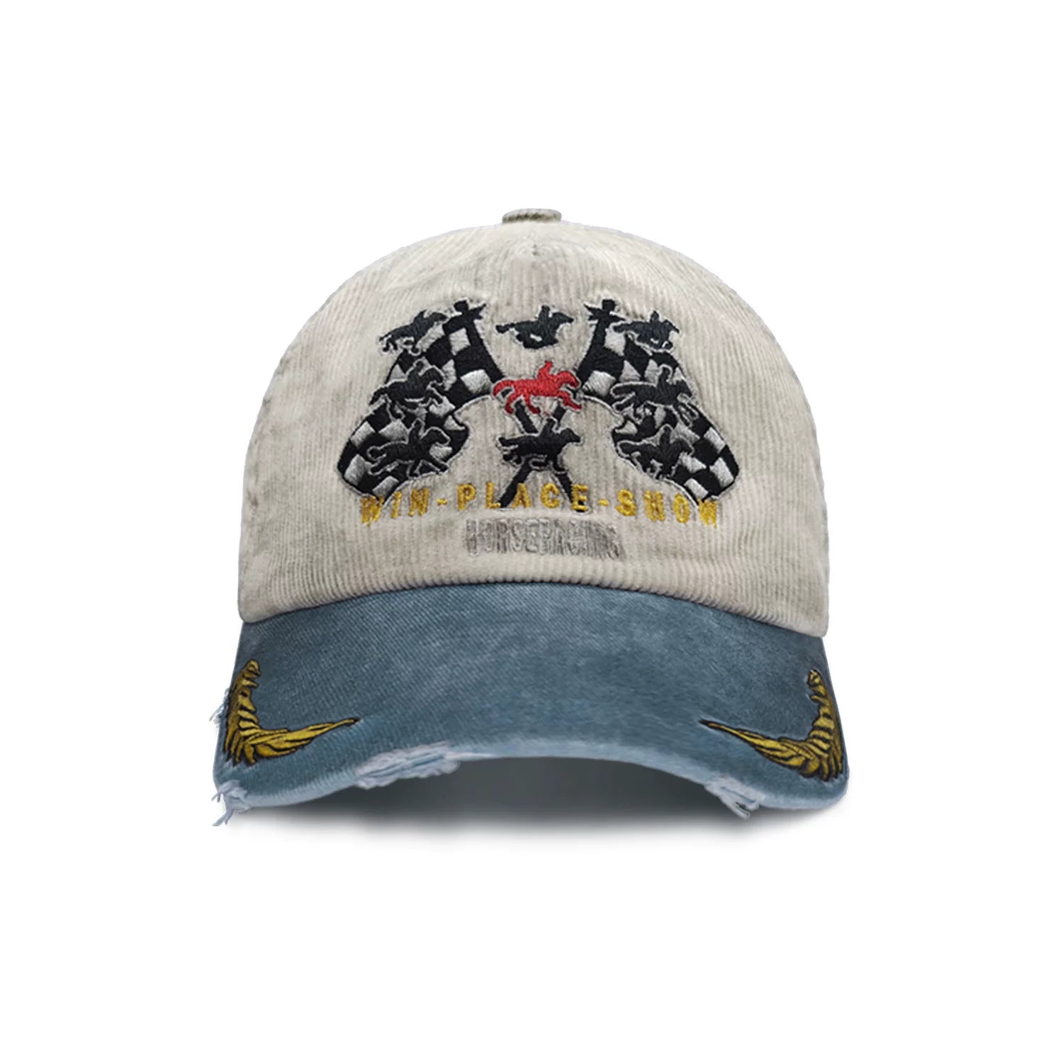 WANNA LAB Corduroy Contrasting Color Old Cap