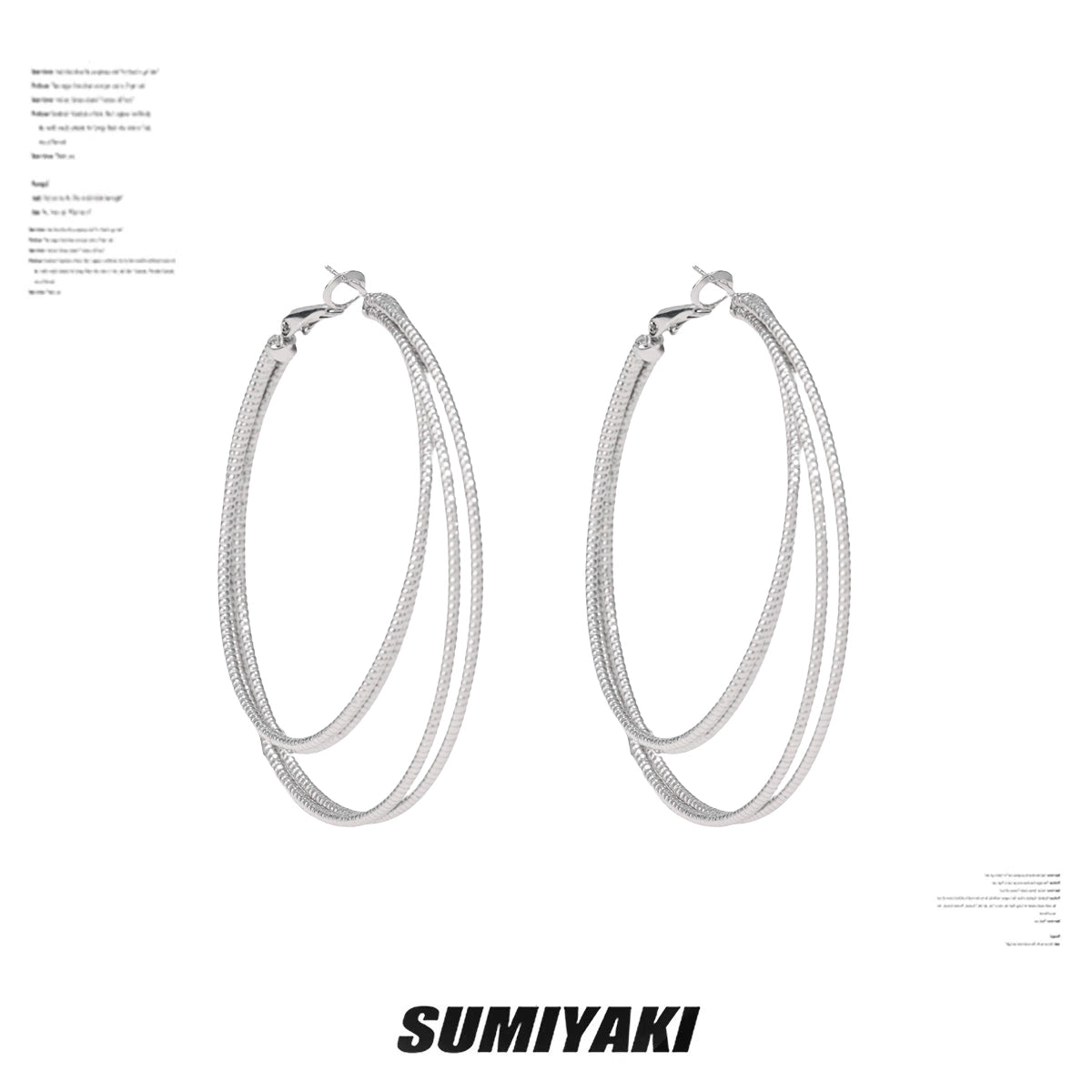 SUMIYAKI Multi-layer Premium Plain Ring Large Earrings