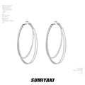 SUMIYAKI Multi-layer Premium Plain Ring Large Earrings