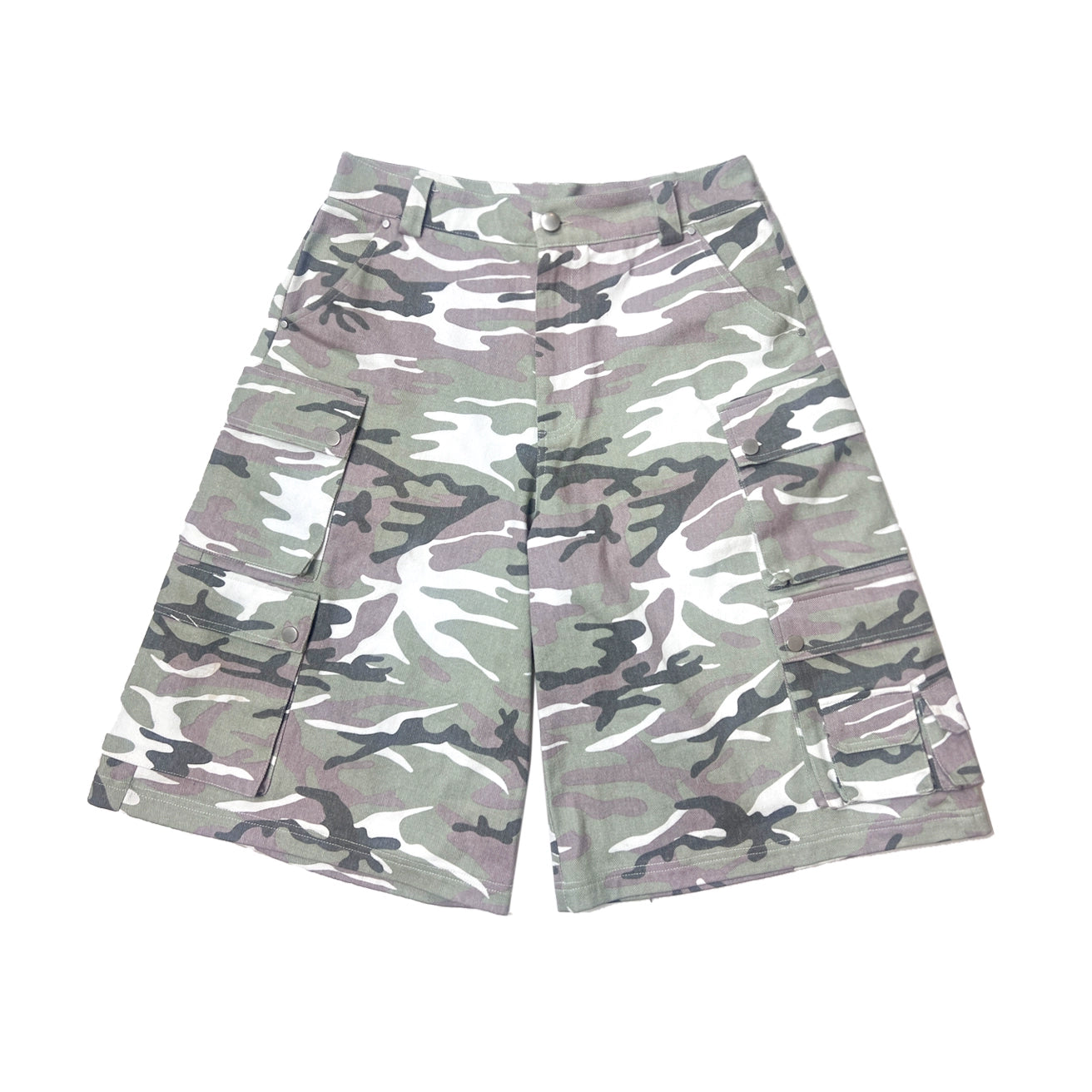 CHAI Camouflage Casual Versatile Canvas Cropped Pants