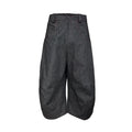 JCAESAR Red Line Pleated Cropped Pants