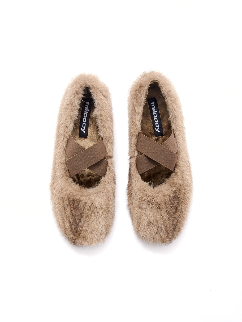 Milooey Cross Strap Out Fluffy Shoes