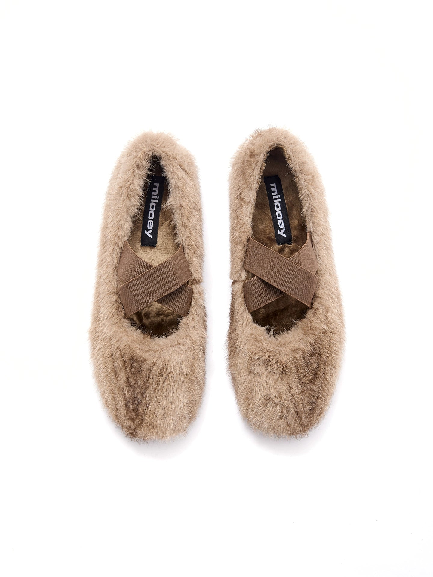Milooey Cross Strap Out Fluffy Shoes