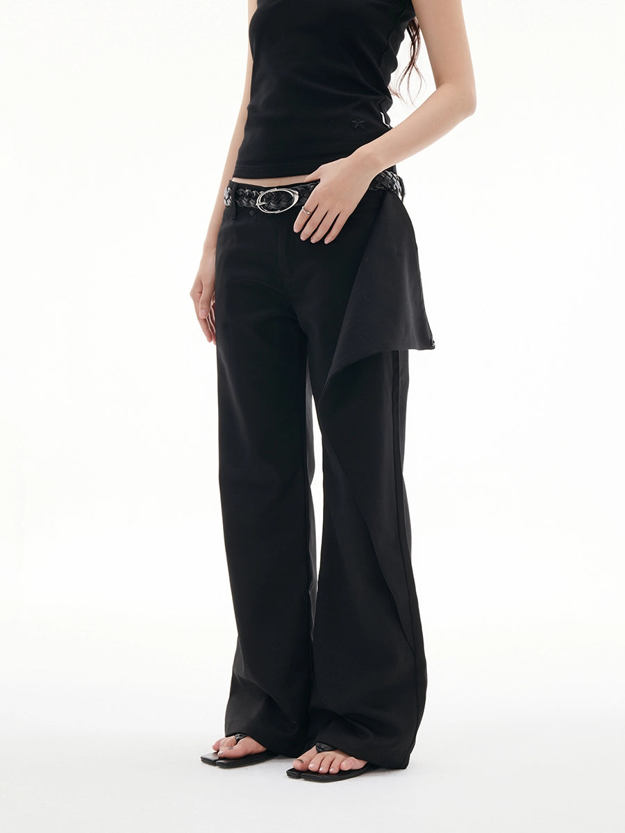 FUNKYFUN Medium and Low Waist Micro-flared Trousers