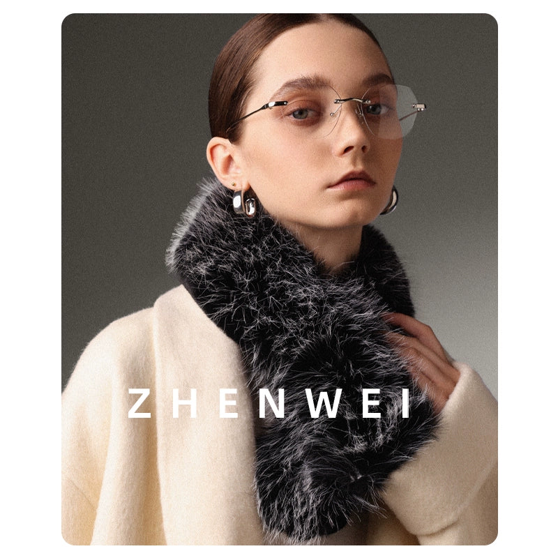 ZHENWEI Thickened Furry Scarf