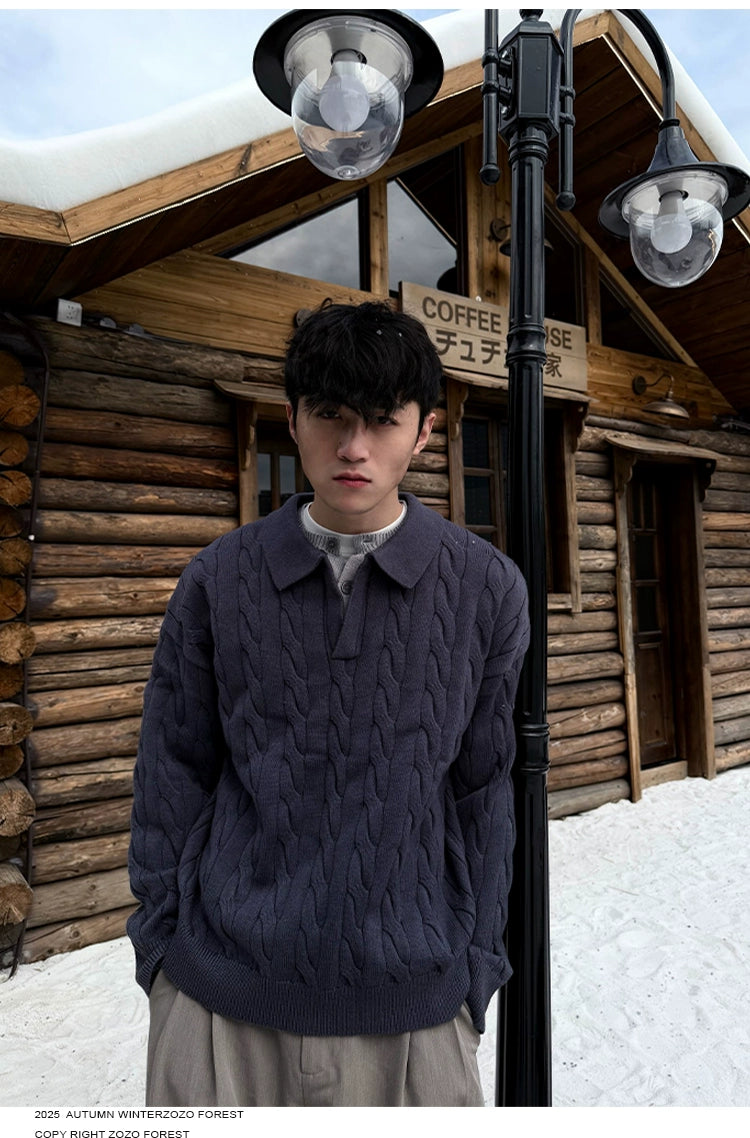 ZOZOFOREST Casual Fake Two-piece Knitted Sweater