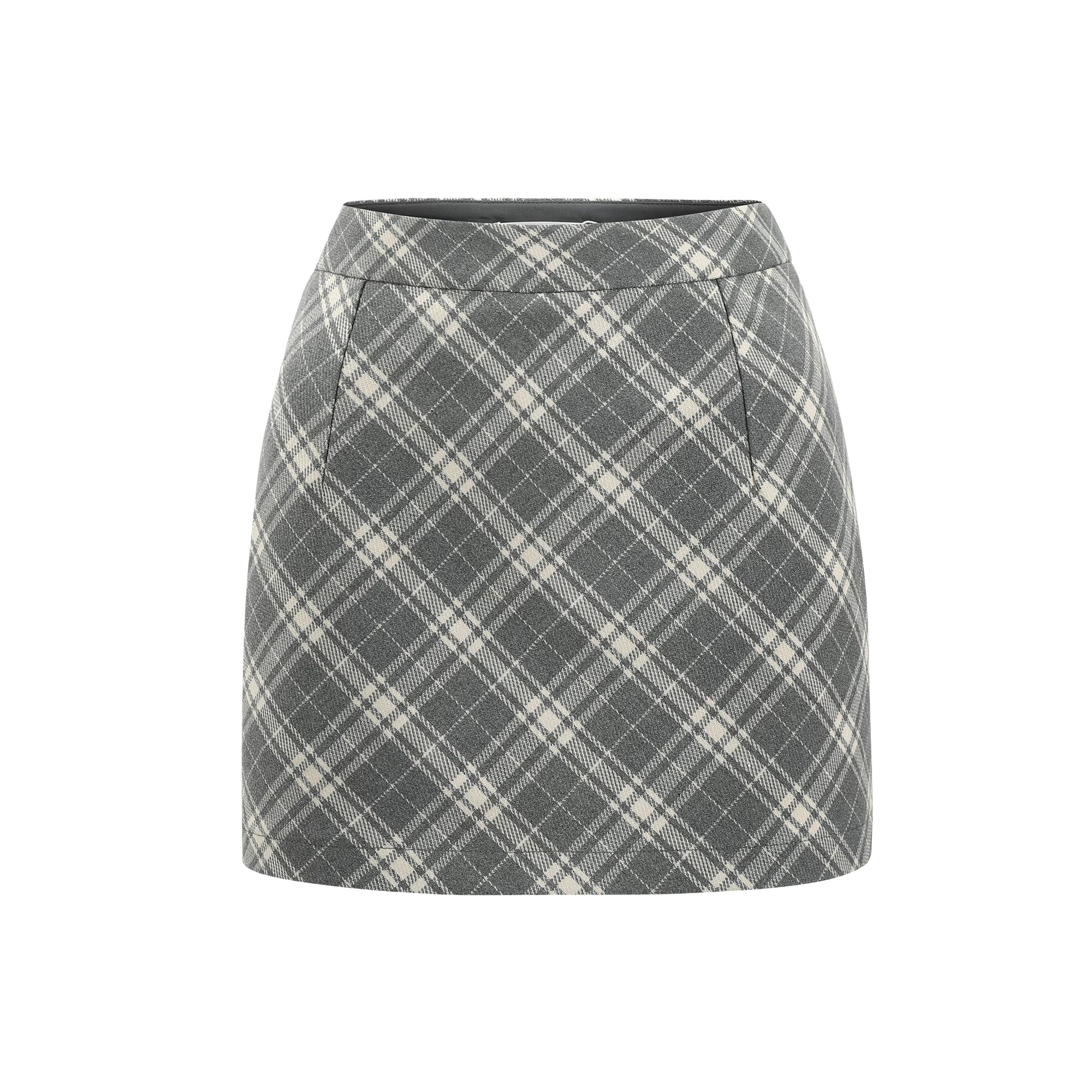 Barb Chill Suspender Checked Skirt Set