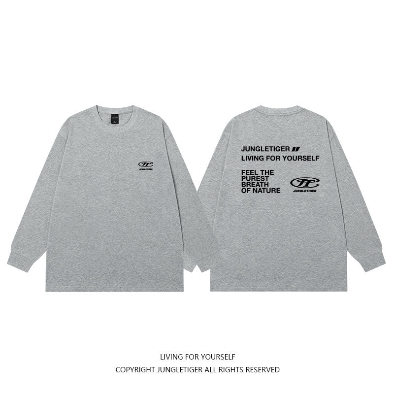 Jungle Tiger American Back Logo Long Sleeve Tee