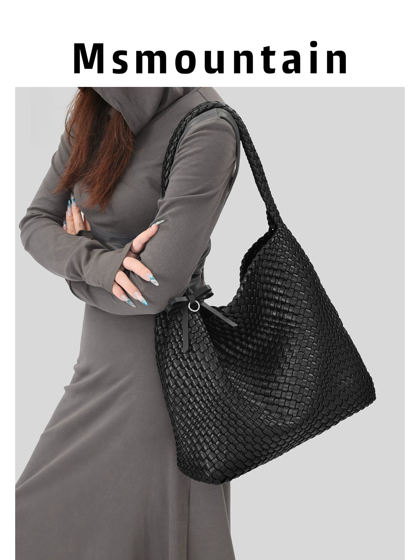 Msmountain Niche Woven Large Capacity Tote Bag