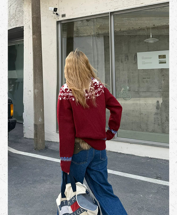 CCYE Lazy Casual Pullover Knitted Sweater