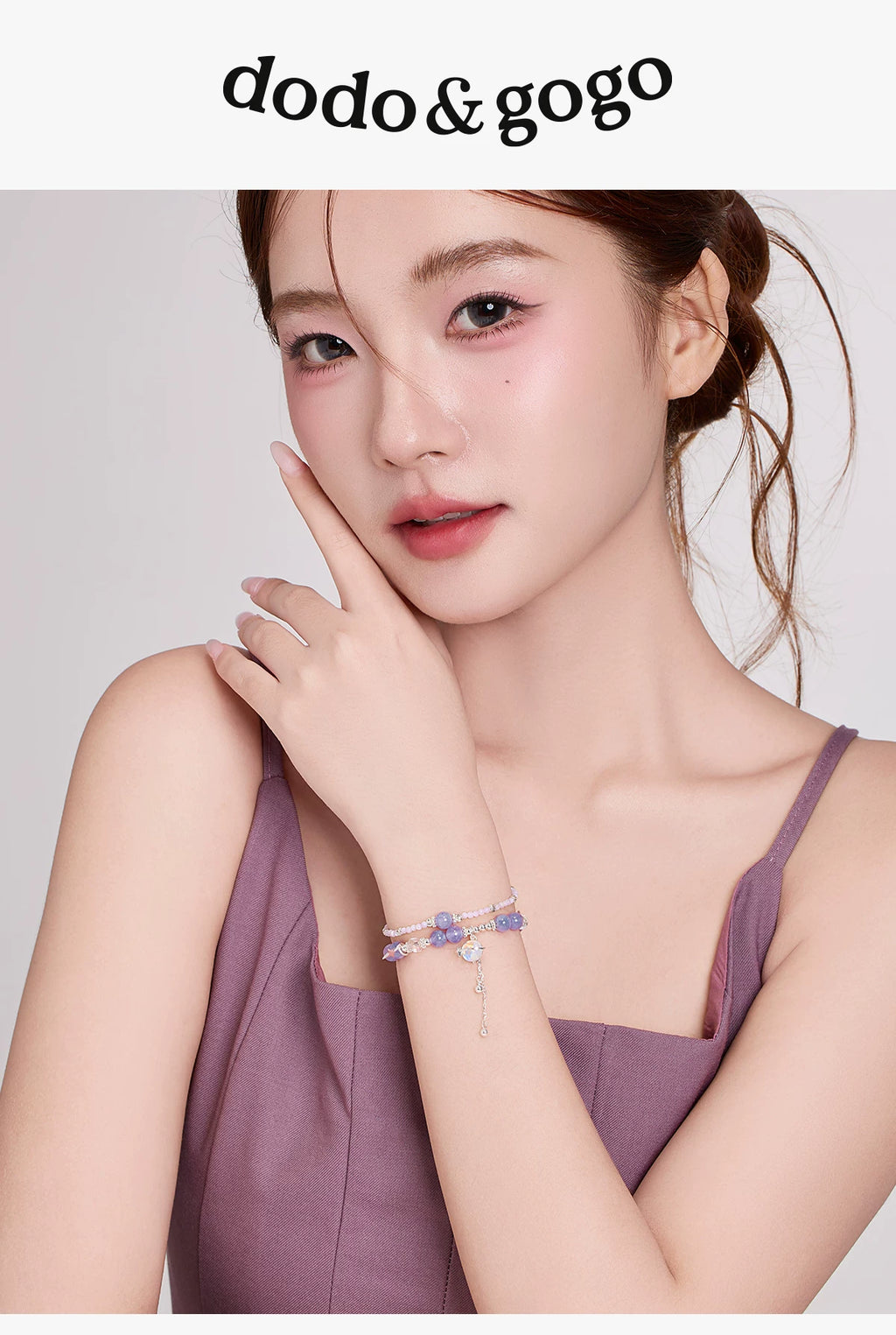 DODOGOGO Star and Moon Crystal Premium Stacking Bracelet