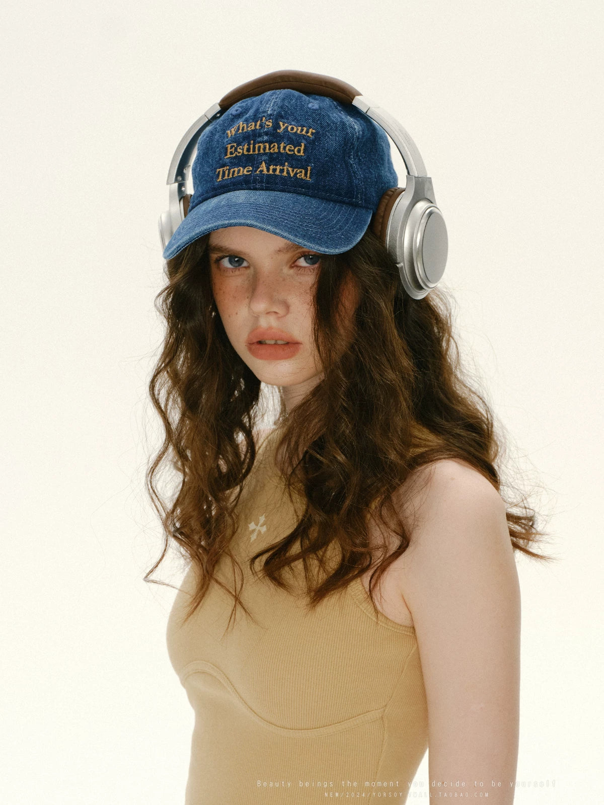 YORSOY Vintage Denim Alphabet Baseball Cap