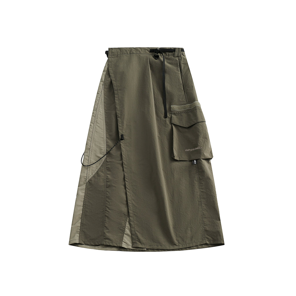 EZEK Retro Big Pocket Irregular Split Tooling Skirt