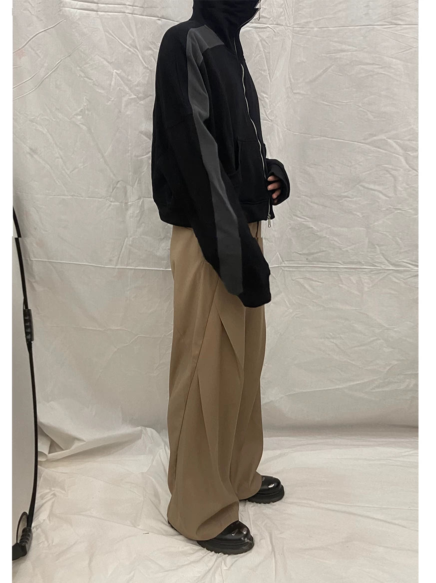 SOUTH Wide-leg Pleated Trousers