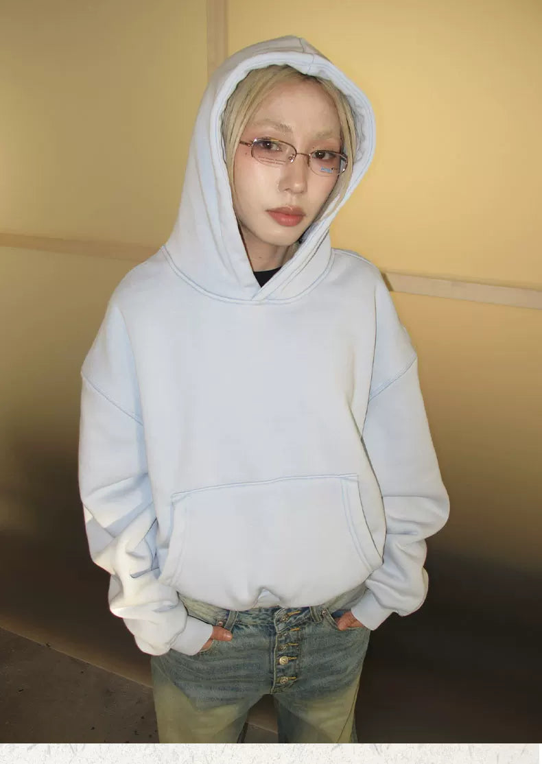 MMBBT Washed Old Fleece Heavy Hooded Sweater