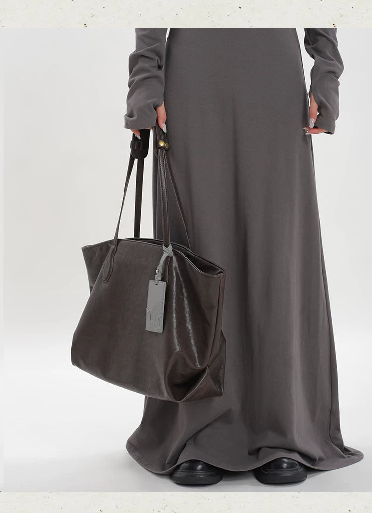 KoniKoni Niche Large Capacity Premium Textured Shoulder Bag