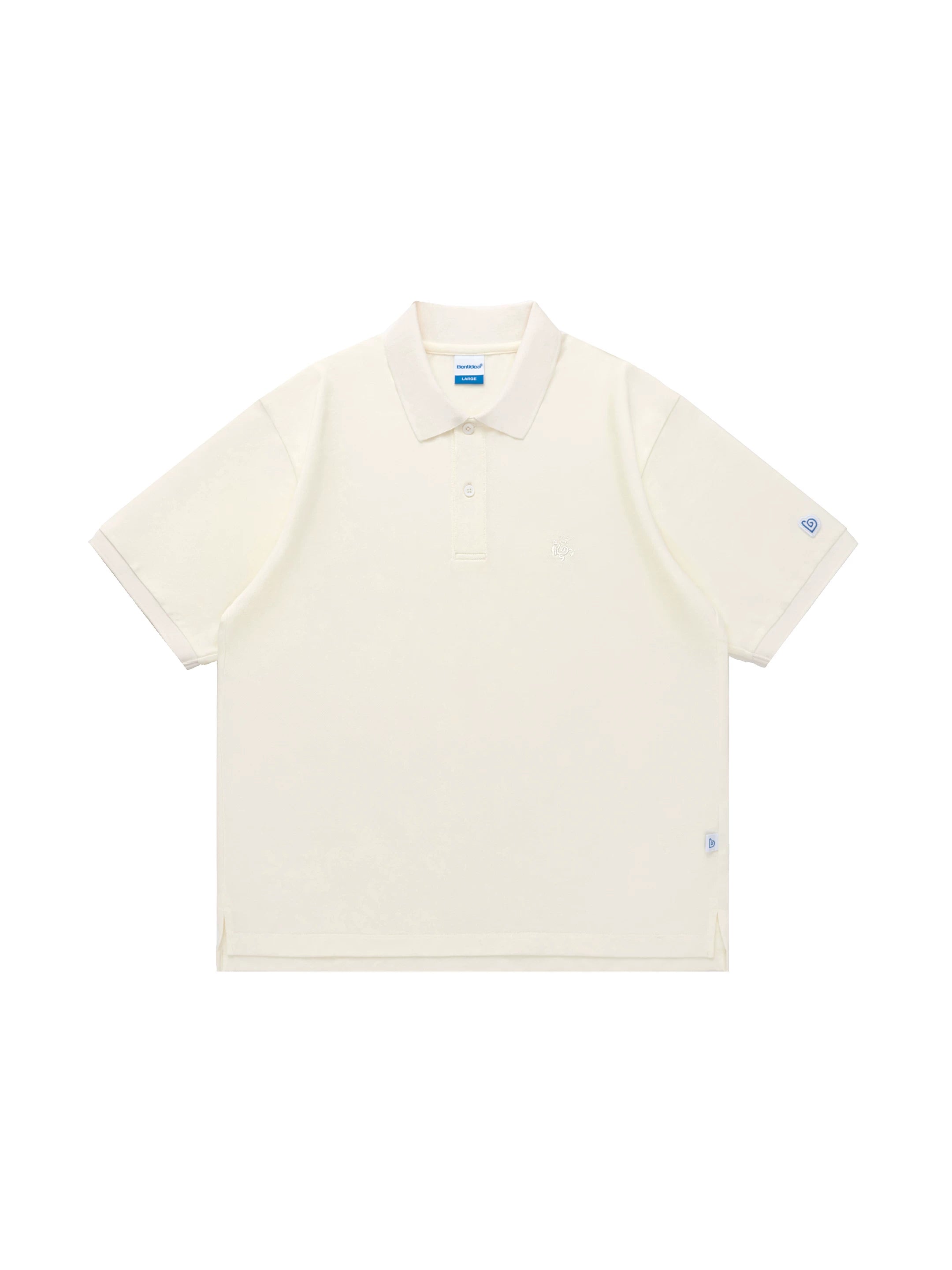 BENT IDEA Embroidered Simple Polo Shirt Tee