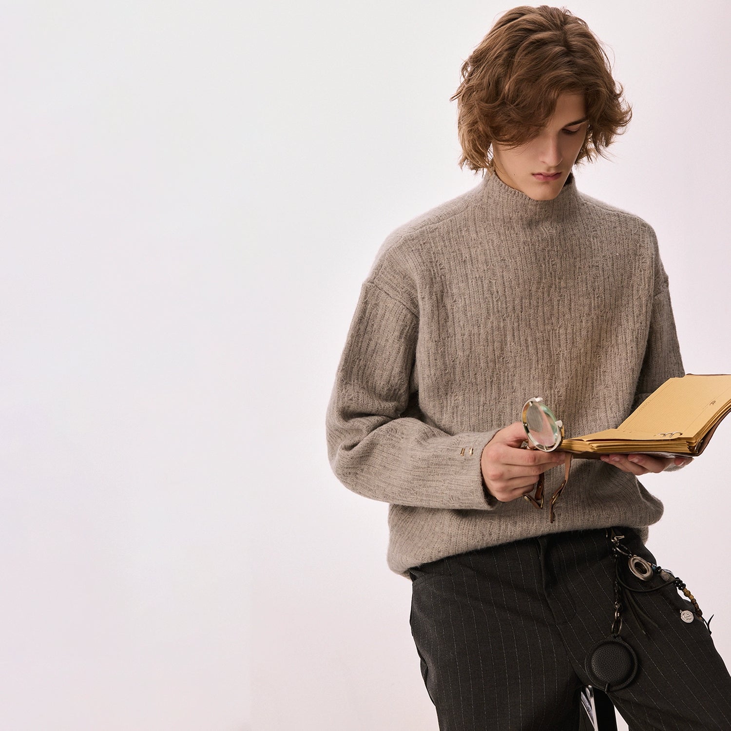 CHOR Simple Stand-up Collar Casual Knitted Sweater