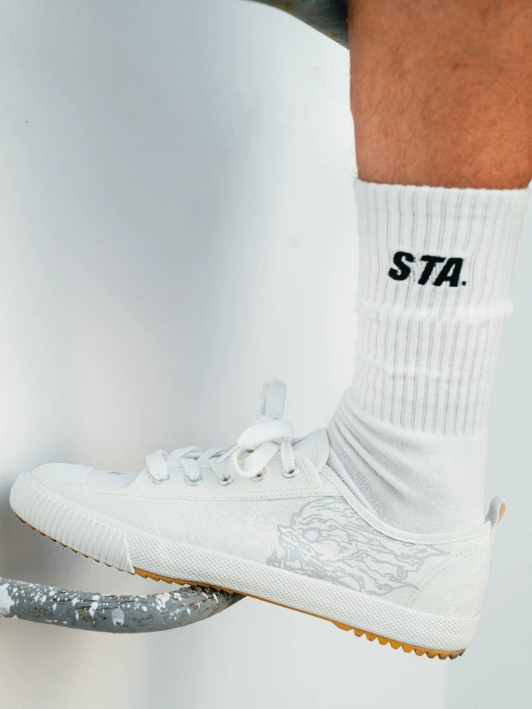 STA Lace-up Low-top Canvas Sneakers