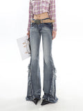 UNCMHISEX Vintage Flared Skinny Jeans