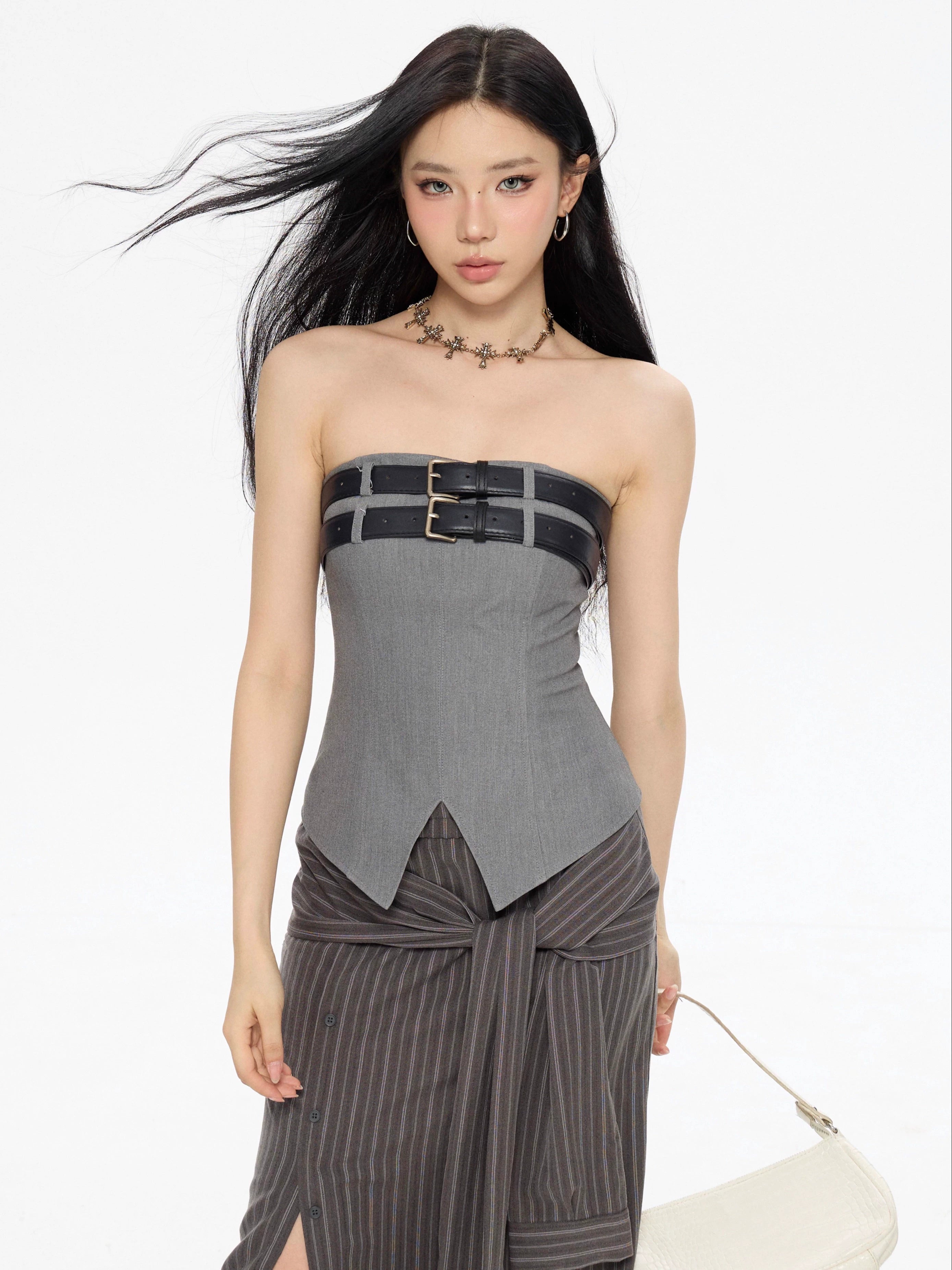 Zero Slim and Thin with Chest Pads Spice Girl Tube Top