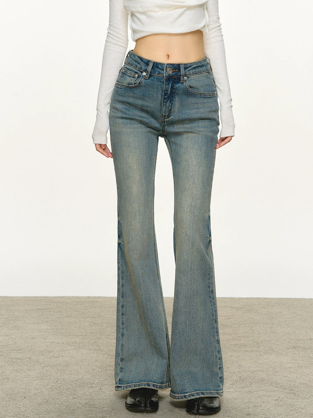 Anna Aneae Casual Straight Flared Jeans