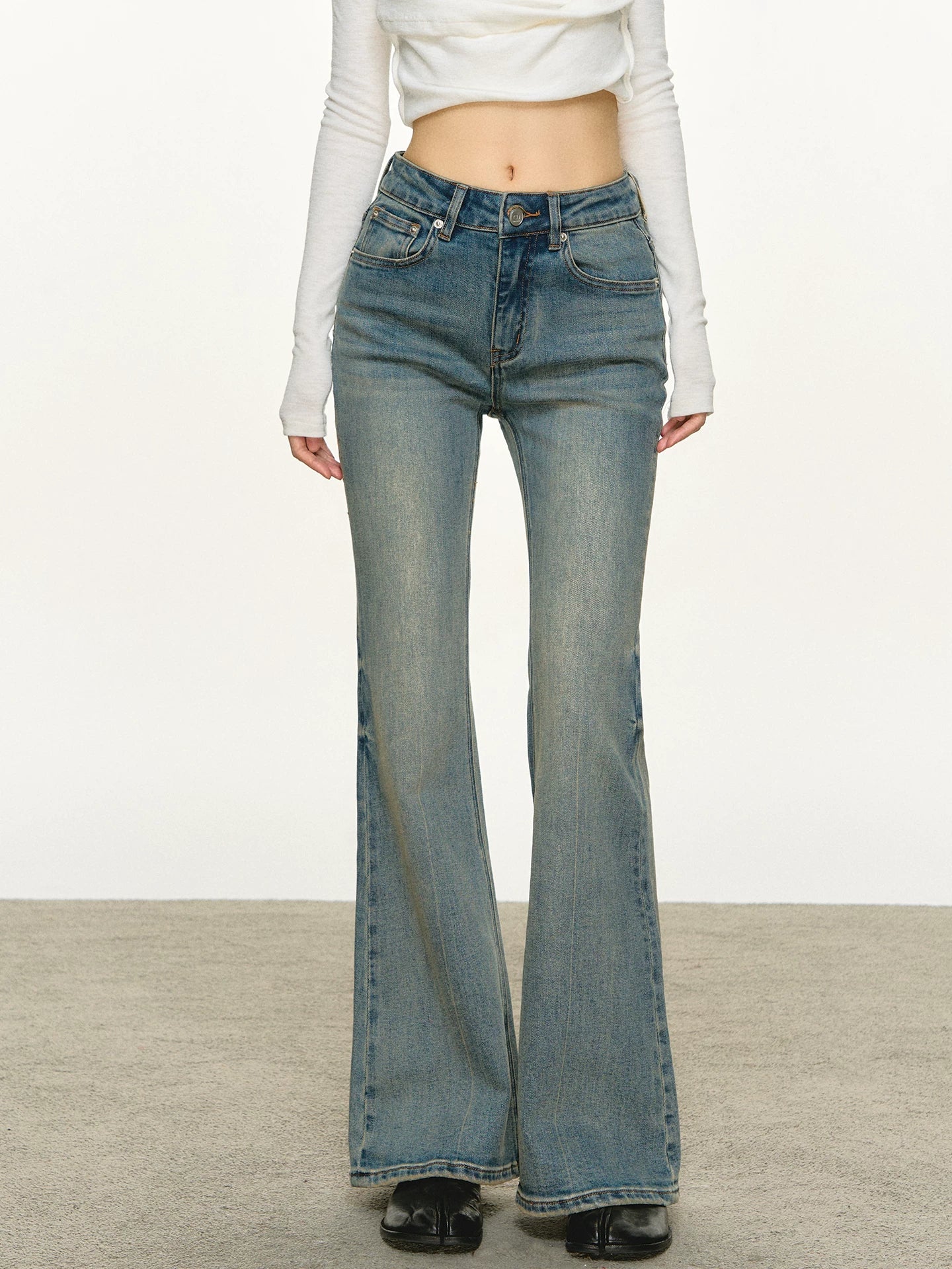 Anna Aneae Casual Straight Flared Jeans